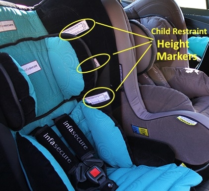 car seat should height markers